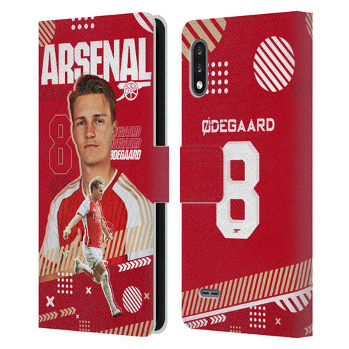 Arsenal FC 2023/24 First Team Martin Ødegaard Leather Book Wallet Case Cover For LG K22