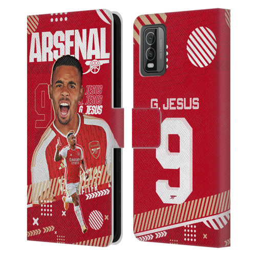 Arsenal FC 2023/24 First Team Gabriel Jesus Leather Book Wallet Case Cover For Nokia C210