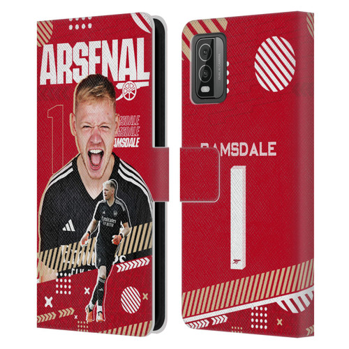 Arsenal FC 2023/24 First Team Aaron Ramsdale Leather Book Wallet Case Cover For Nokia C210
