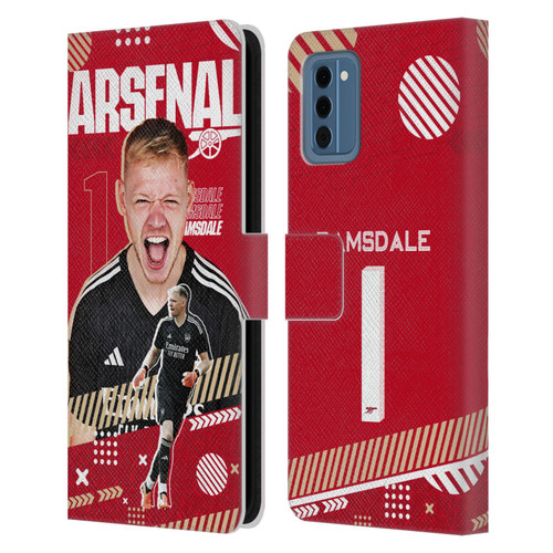 Arsenal FC 2023/24 First Team Aaron Ramsdale Leather Book Wallet Case Cover For Nokia NC300
