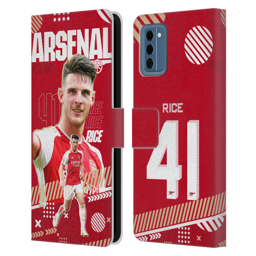 Arsenal FC 2023/24 First Team Declan Rice Leather Book Wallet Case Cover For Nokia NC300
