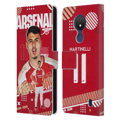 Arsenal FC 2023/24 First Team Gabriel Leather Book Wallet Case Cover For Nokia C21
