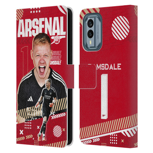 Arsenal FC 2023/24 First Team Aaron Ramsdale Leather Book Wallet Case Cover For Nokia X30