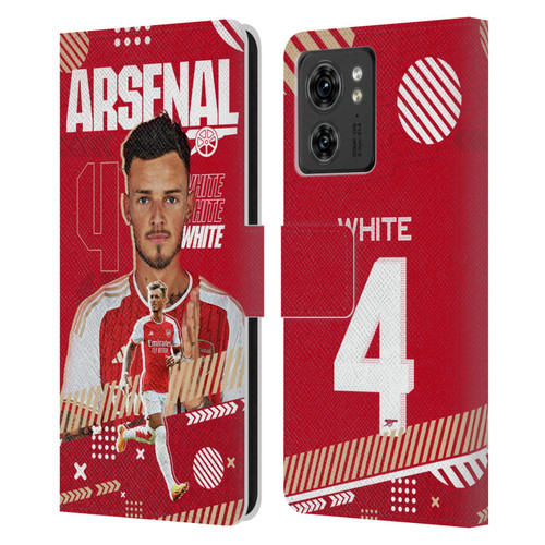 Arsenal FC 2023/24 First Team Ben White Leather Book Wallet Case Cover For Motorola Moto Edge 40/Edge (2023)