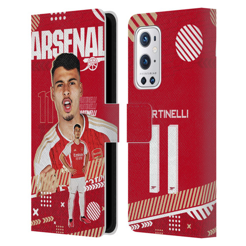 Arsenal FC 2023/24 First Team Gabriel Leather Book Wallet Case Cover For OnePlus 9 Pro
