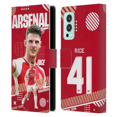 Arsenal FC 2023/24 First Team Declan Rice Leather Book Wallet Case Cover For OnePlus Nord 2 5G