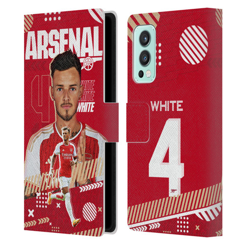 Arsenal FC 2023/24 First Team Ben White Leather Book Wallet Case Cover For OnePlus Nord 2 5G
