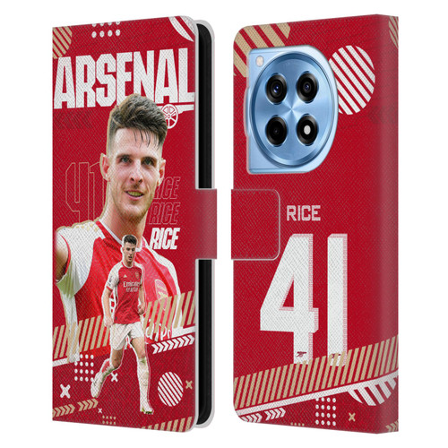 Arsenal FC 2023/24 First Team Declan Rice Leather Book Wallet Case Cover For OnePlus 12R
