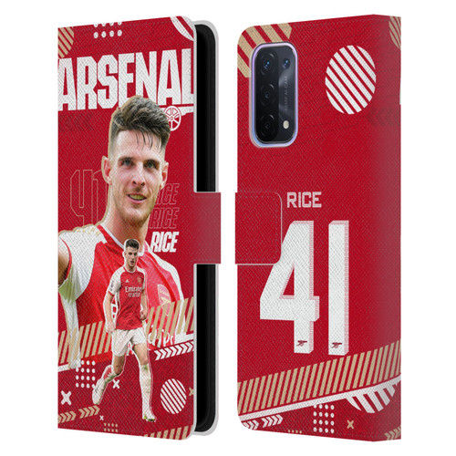Arsenal FC 2023/24 First Team Declan Rice Leather Book Wallet Case Cover For OPPO A54 5G