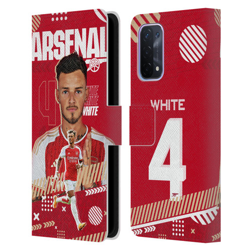 Arsenal FC 2023/24 First Team Ben White Leather Book Wallet Case Cover For OPPO A54 5G