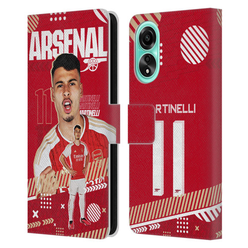 Arsenal FC 2023/24 First Team Gabriel Leather Book Wallet Case Cover For OPPO A78 4G