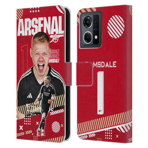 Arsenal FC 2023/24 First Team Aaron Ramsdale Leather Book Wallet Case Cover For OPPO Reno8 4G