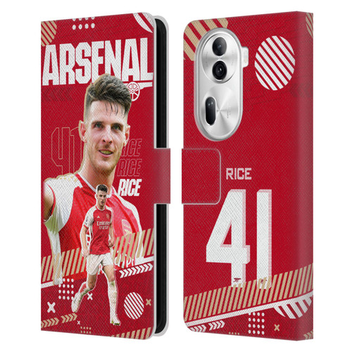 Arsenal FC 2023/24 First Team Declan Rice Leather Book Wallet Case Cover For OPPO Reno11