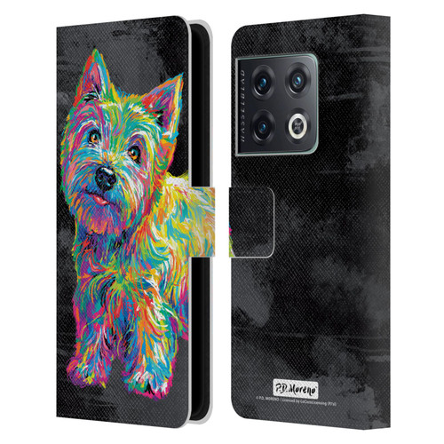 P.D. Moreno Animals II Marvin The Westie Dog Leather Book Wallet Case Cover For OnePlus 10 Pro