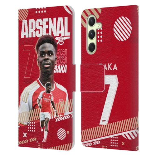 Arsenal FC 2023/24 First Team Bukayo Saka Leather Book Wallet Case Cover For Samsung Galaxy A54 5G Arsenal FC 2023/24 First Team Bukayo Saka Leather Book Wallet Case Cover For Samsung Galaxy A54 5G