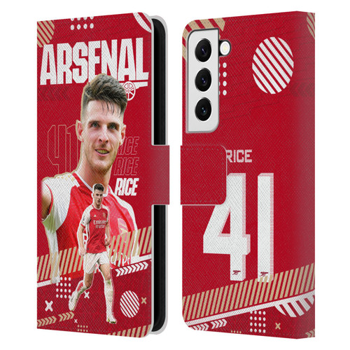 Arsenal FC 2023/24 First Team Declan Rice Leather Book Wallet Case Cover For Samsung Galaxy S22 5G