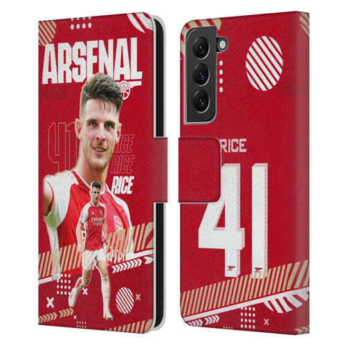 Arsenal FC 2023/24 First Team Declan Rice Leather Book Wallet Case Cover For Samsung Galaxy S22+ 5G