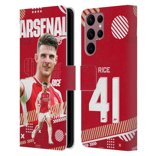 Arsenal FC 2023/24 First Team Declan Rice Leather Book Wallet Case Cover For Samsung Galaxy S22 Ultra 5G