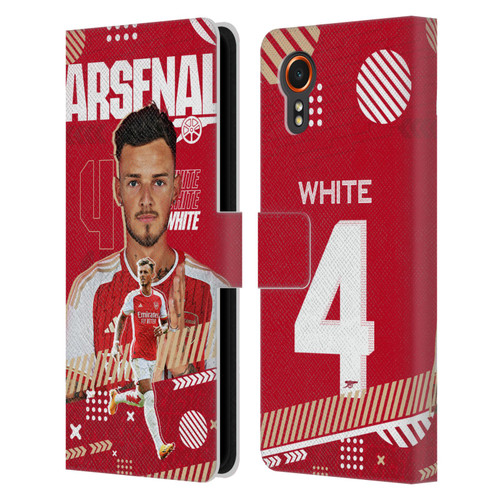 Arsenal FC 2023/24 First Team Ben White Leather Book Wallet Case Cover For Samsung Galaxy Xcover7 5G