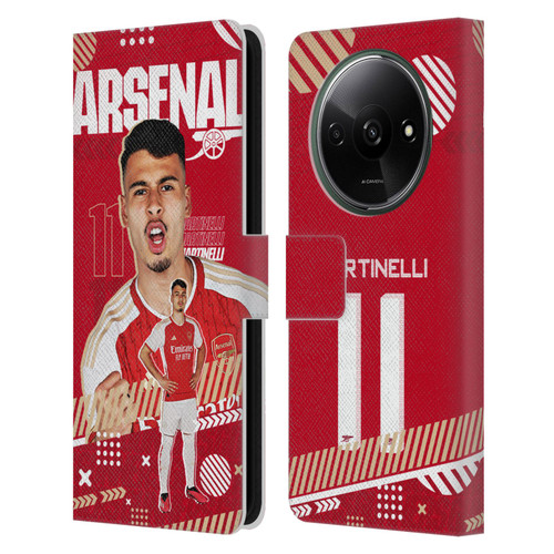 Arsenal FC 2023/24 First Team Gabriel Leather Book Wallet Case Cover For Xiaomi Redmi A3