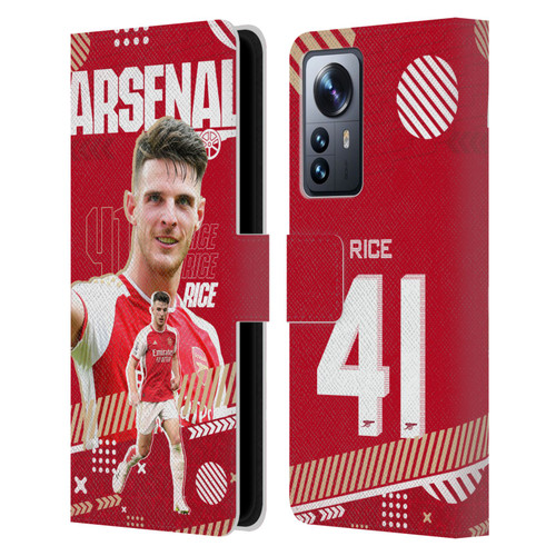 Arsenal FC 2023/24 First Team Declan Rice Leather Book Wallet Case Cover For Xiaomi 12 Pro