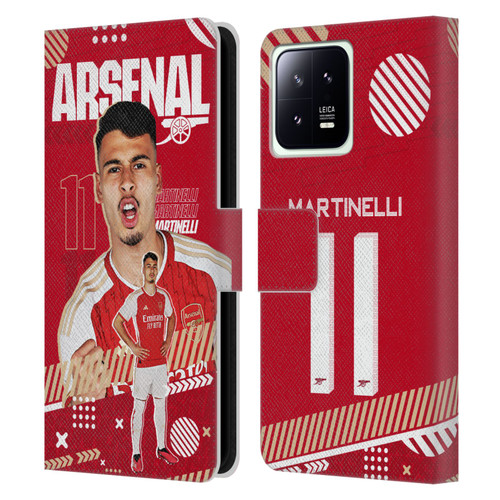 Arsenal FC 2023/24 First Team Gabriel Leather Book Wallet Case Cover For Xiaomi 13 5G