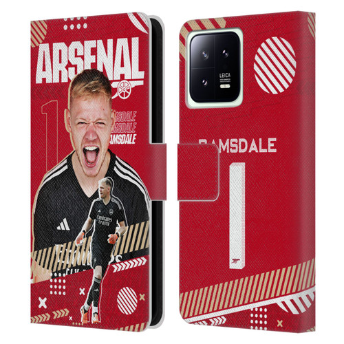 Arsenal FC 2023/24 First Team Aaron Ramsdale Leather Book Wallet Case Cover For Xiaomi 13 5G