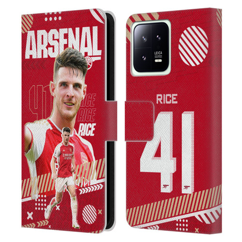 Arsenal FC 2023/24 First Team Declan Rice Leather Book Wallet Case Cover For Xiaomi 13 5G