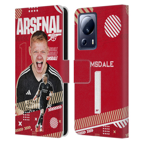 Arsenal FC 2023/24 First Team Aaron Ramsdale Leather Book Wallet Case Cover For Xiaomi 13 Lite 5G
