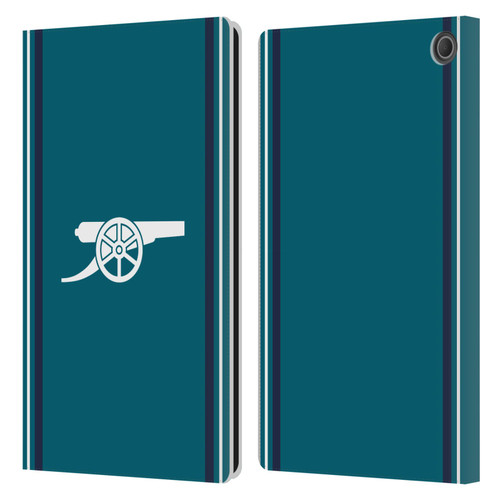 Arsenal FC 2023/24 Crest Kit Third Leather Book Wallet Case Cover For Amazon Fire Max 11 2023