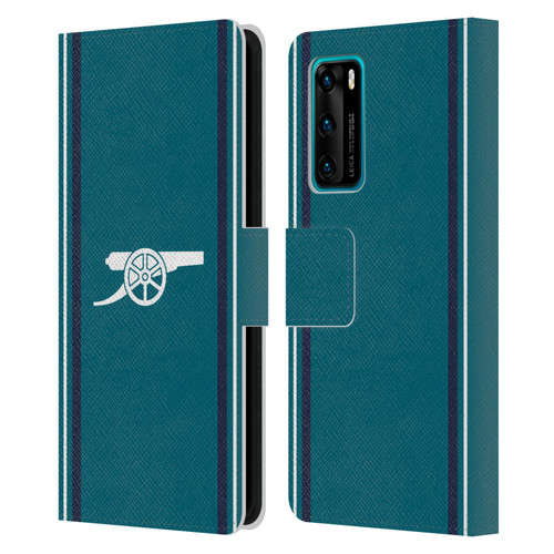 Arsenal FC 2023/24 Crest Kit Third Leather Book Wallet Case Cover For Huawei P40 5G