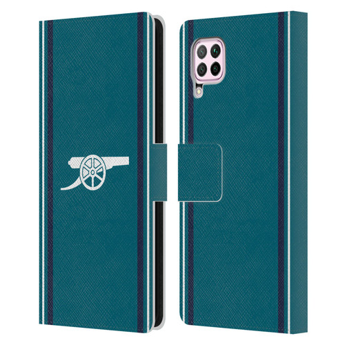 Arsenal FC 2023/24 Crest Kit Third Leather Book Wallet Case Cover For Huawei Nova 6 SE / P40 Lite