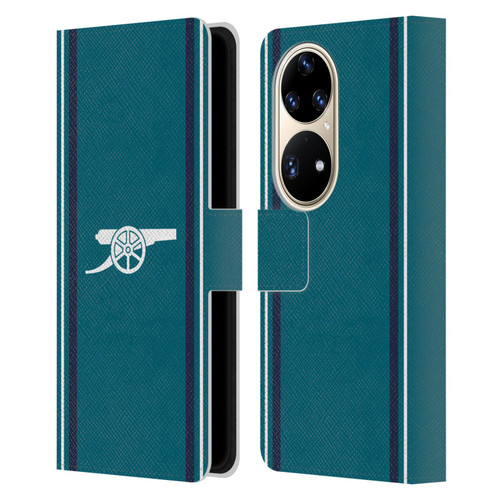 Arsenal FC 2023/24 Crest Kit Third Leather Book Wallet Case Cover For Huawei P50 Pro