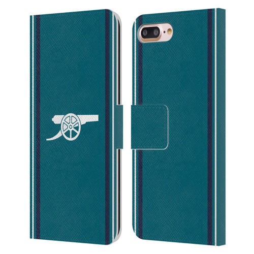 Arsenal FC 2023/24 Crest Kit Third Leather Book Wallet Case Cover For Apple iPhone 7 Plus / iPhone 8 Plus