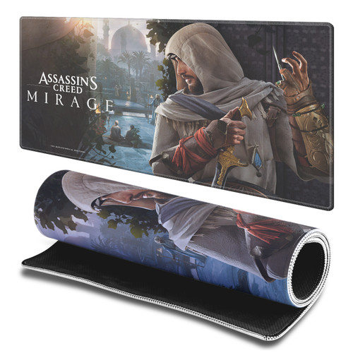 Assassin's Creed Mirage Graphics Basim Gaming Office Desk PC Keyboard Mouse Mat Pad - L