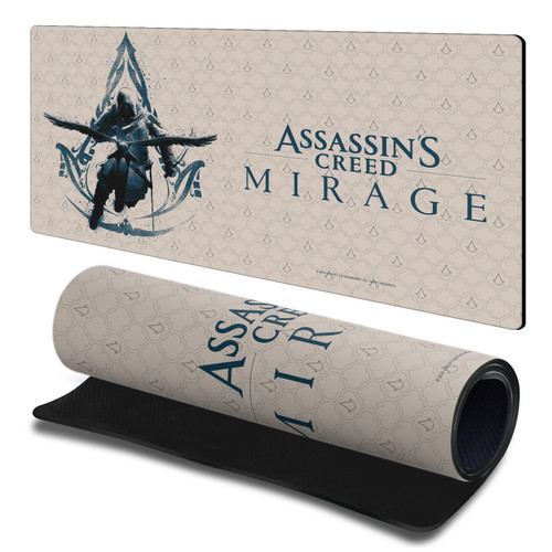 Assassin's Creed Mirage Graphics Basim Crest Gaming Office Desk PC Keyboard Mouse Mat Pad 23.62 x 11.81 x 0.12 inches (600 x 300 mm) - L