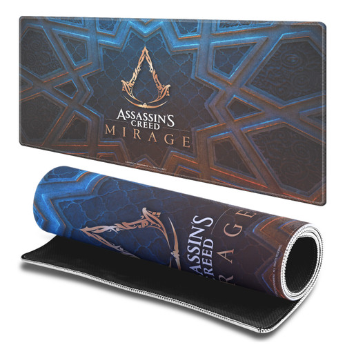 Assassin's Creed Mirage Graphics Crest Logo Gaming Office Desk PC Keyboard Mouse Mat Pad - L Assassin's Creed Mirage Graphics Crest Logo Gaming Office Desk PC Keyboard Mouse Mat Pad - L
