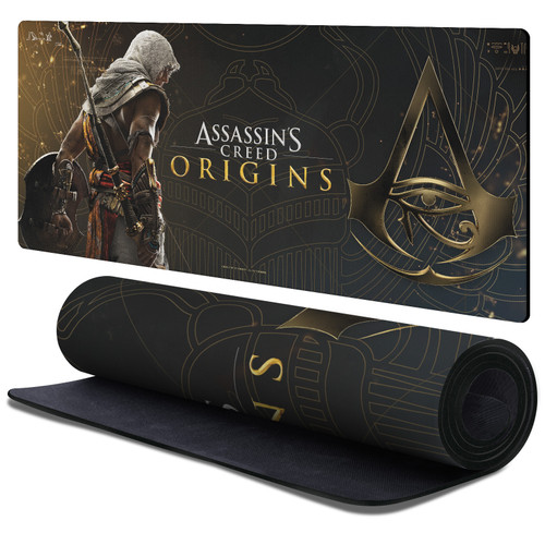 Assassin's Creed Origins Graphics Bayek Gaming Office Desk PC Keyboard Mouse Mat Pad 37.4 x 15.75 x 0.16 inches (900 x 400 mm) - XL