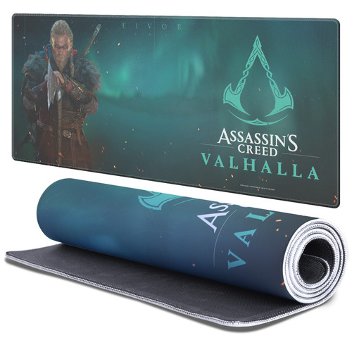 Assassin's Creed Valhalla Graphics Male Eivor Poster Gaming Office Desk PC Keyboard Mouse Mat Pad 37.4 x 15.75 x 0.16 inches (900 x 400 mm) - XL