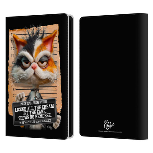 D.S. Valori Kitty And Puppy Kitty Licked The Cream Leather Book Wallet Case Cover For Amazon Kindle Paperwhite 5 (2021)