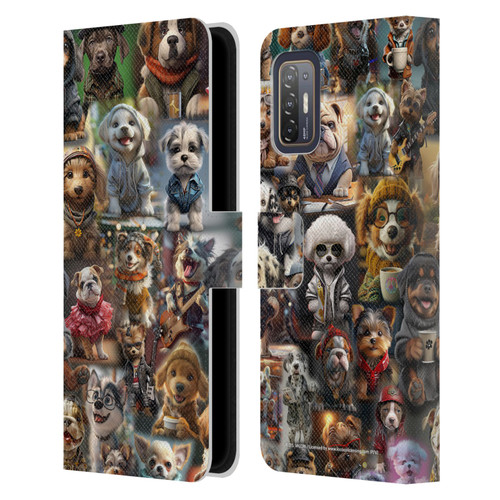 D.S. Valori Kitty And Puppy Puppy Kingdom Leather Book Wallet Case Cover For HTC Desire 21 Pro 5G
