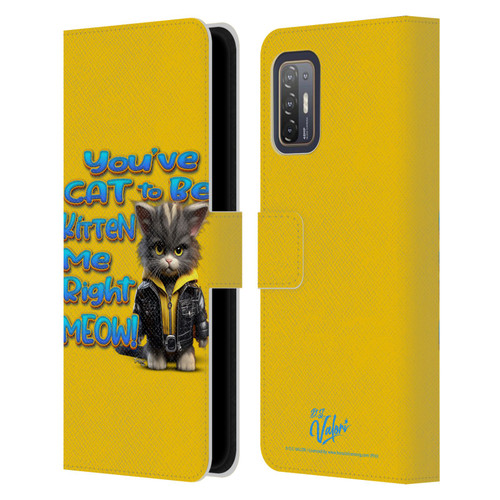 D.S. Valori Kitty And Puppy You've Cat To Be Kitten Me Leather Book Wallet Case Cover For HTC Desire 21 Pro 5G