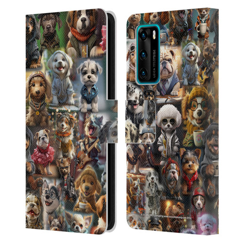D.S. Valori Kitty And Puppy Puppy Kingdom Leather Book Wallet Case Cover For Huawei P40 5G