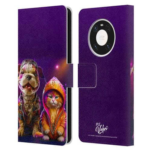 D.S. Valori Kitty And Puppy Hip Hop Pals Leather Book Wallet Case Cover For Huawei Mate 40 Pro 5G