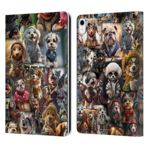 D.S. Valori Kitty And Puppy Puppy Kingdom Leather Book Wallet Case Cover For Apple iPad 10.9 2022/2025