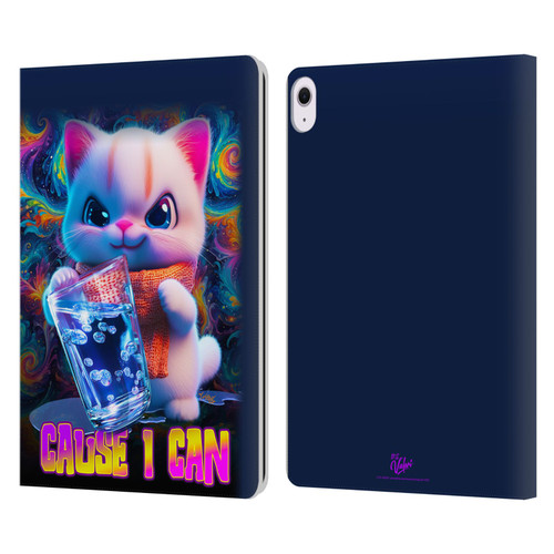 D.S. Valori Kitty And Puppy Kitty Cause I Can Leather Book Wallet Case Cover For Apple iPad Air 13 2024/2025