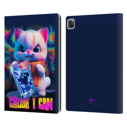 D.S. Valori Kitty And Puppy Kitty Cause I Can Leather Book Wallet Case Cover For Apple iPad Pro 13 M4 2024