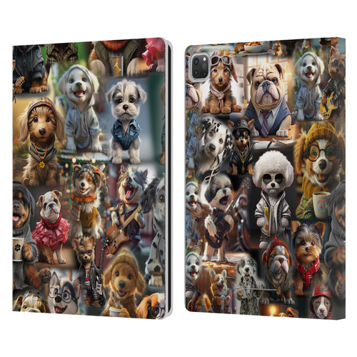 D.S. Valori Kitty And Puppy Puppy Kingdom Leather Book Wallet Case Cover For Apple iPad Pro 13 M4 2024 D.S. Valori Kitty And Puppy Puppy Kingdom Leather Book Wallet Case Cover For Apple iPad Pro 13 M4 2024