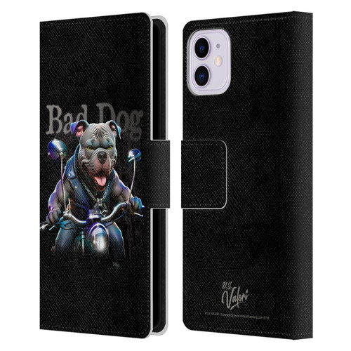 D.S. Valori Kitty And Puppy Bad Dog Leather Book Wallet Case Cover For Apple iPhone 11