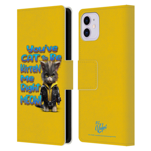 D.S. Valori Kitty And Puppy You've Cat To Be Kitten Me Leather Book Wallet Case Cover For Apple iPhone 11